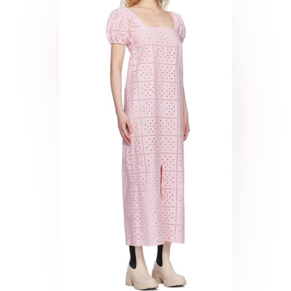 Ganni Broderie Anglaise Midi Dress NWT Size 34= US 2
